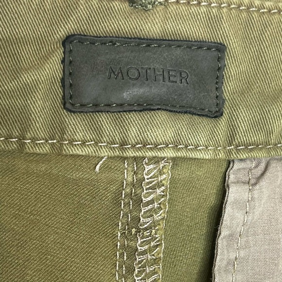 MOTHER DENIM Shaker Prep Fray Fatigue Cropped Pant Stripe Green / Red 24 - Picture 9 of 11